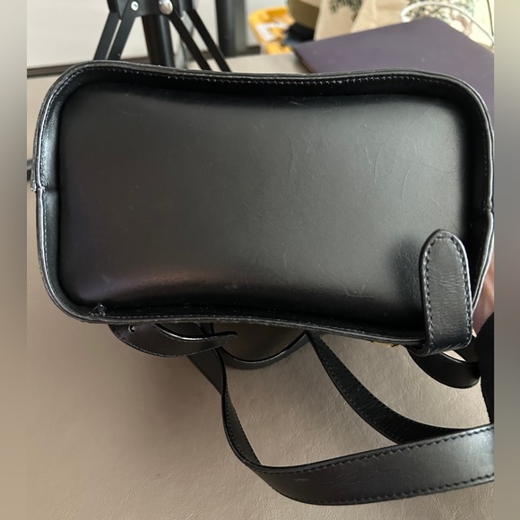 Salvatore Ferragamo BLACK LEATHER Backpack. Rare Shoe Charm on Inside Zipper.HP - Picture 6 of 16